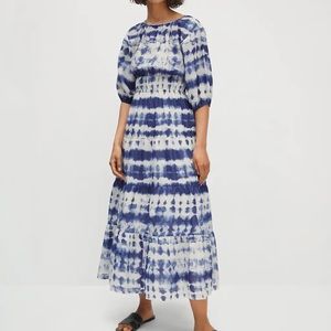 Mango linen tie-dye print maxi dress